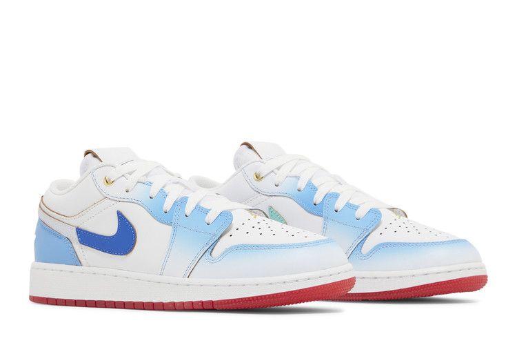 Kids' Sneakers Nike Jordan 1 Low SE University Blue Gradient (GS) White/White/University Blue/Game Royal