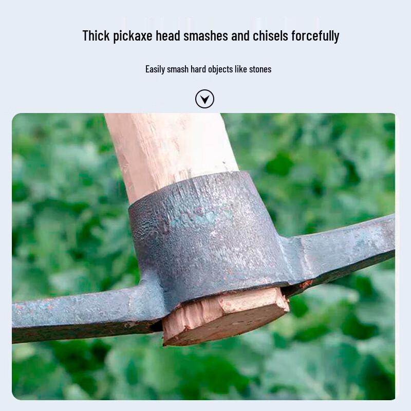 Heavy-Duty Manganese Steel Two-Purpose Pickaxe