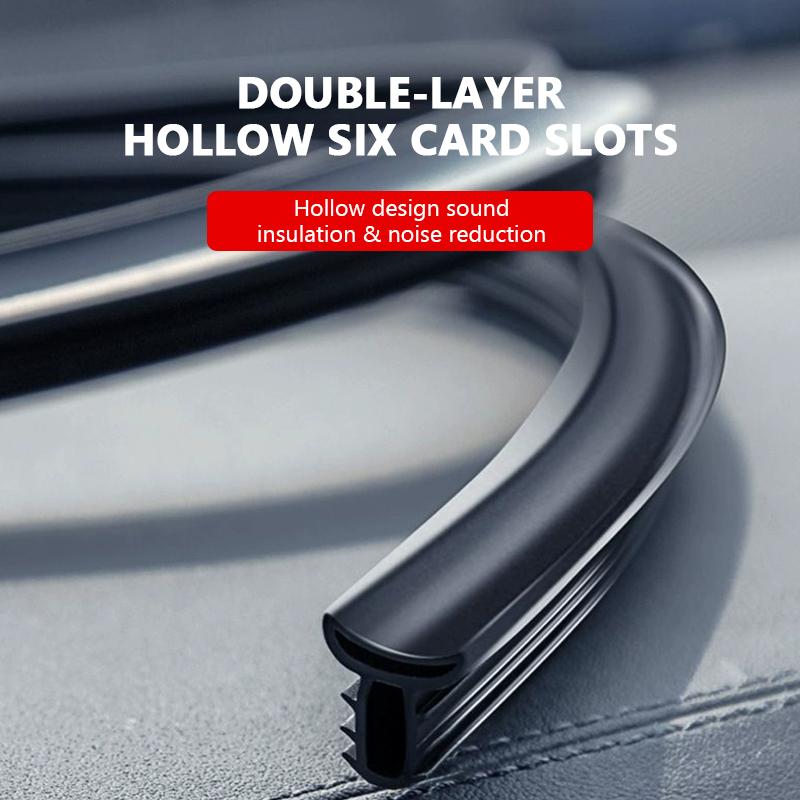SEAMETAL 1.6M Car Instrument Panel Seal Strip Windshield Sealing Strip Soundproof Waterproof Rubber Strip Car-Styling Accessories