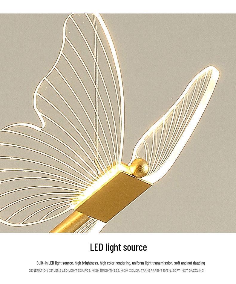 Nordic Modern Butterfly LED Chandelier for Bedroom & Bar Counter