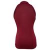2024 Women's Fashion Casual Solid Color Ribbed Zip-Up Vest T-Shirt with Turn-Down Collar for Spring/Summer