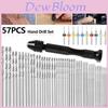 Conjunto de 57 Brocas Helicoidais Mini Micro Liga para Tarefas Precisas Manuais DIY de Marcenaria