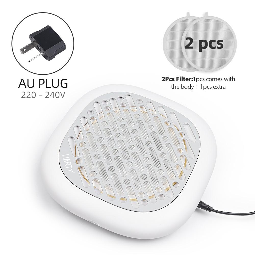 130W Brushless Nail Dust Collector Super Suction Powder Dust Extractor For Nails Art Manicure Fan Vacuum Cleaner With 2 Filter