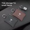 AGLNX1 Car Key Bag Leather Coins Wallet Mini Card Pouch Decorative Gifts For Tesla Model 3 Y S Cybertruck Coil Bonina Juguete Roadster
