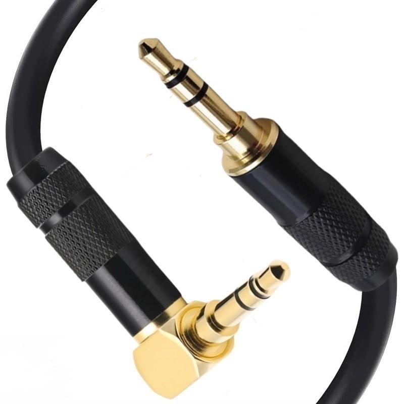 Male-to-male 3.5mm Audio Cable Double-head Curved To Straight-head Shielded Cable Speaker Mobile Phone Computer 3.5 Cable