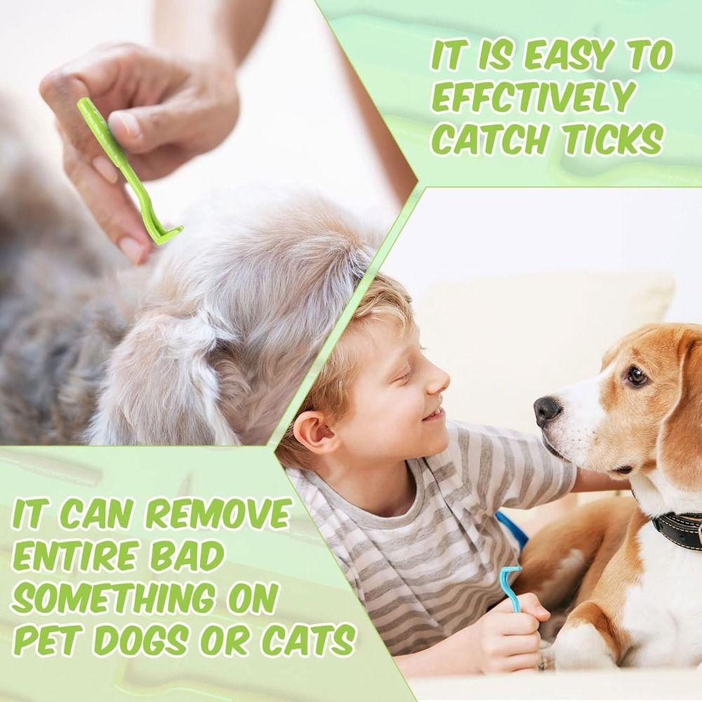 4pcs with Storage Box Flea Tick Tweezers Clip Tick Hooks Pet Cleaning Supplies Dog Cat
