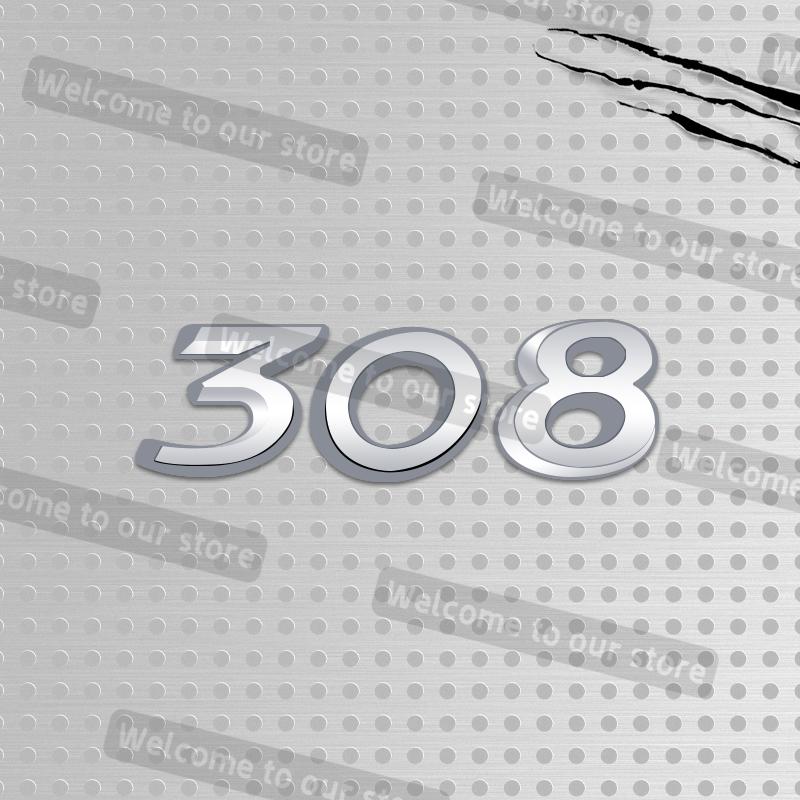 3D Metal Car Styling For 107 206 207 208 301 307 308 Emblem Decals Rear Trunk Body Badge Accessories