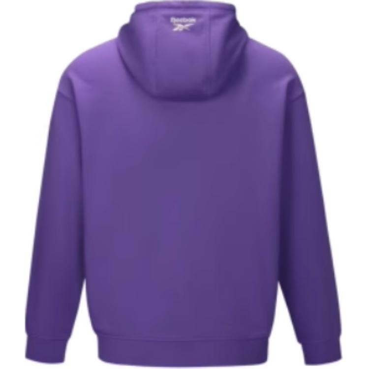 Reebok Fashion Letter Print Basketball Pattern Hoodie Unisex Hoodies Deep-Purple 24FRM315UGP4