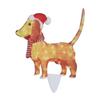 Christmas Dog Yard Decor Light Up with String Light Cute Acrylic Outdoor Animal Decorations for