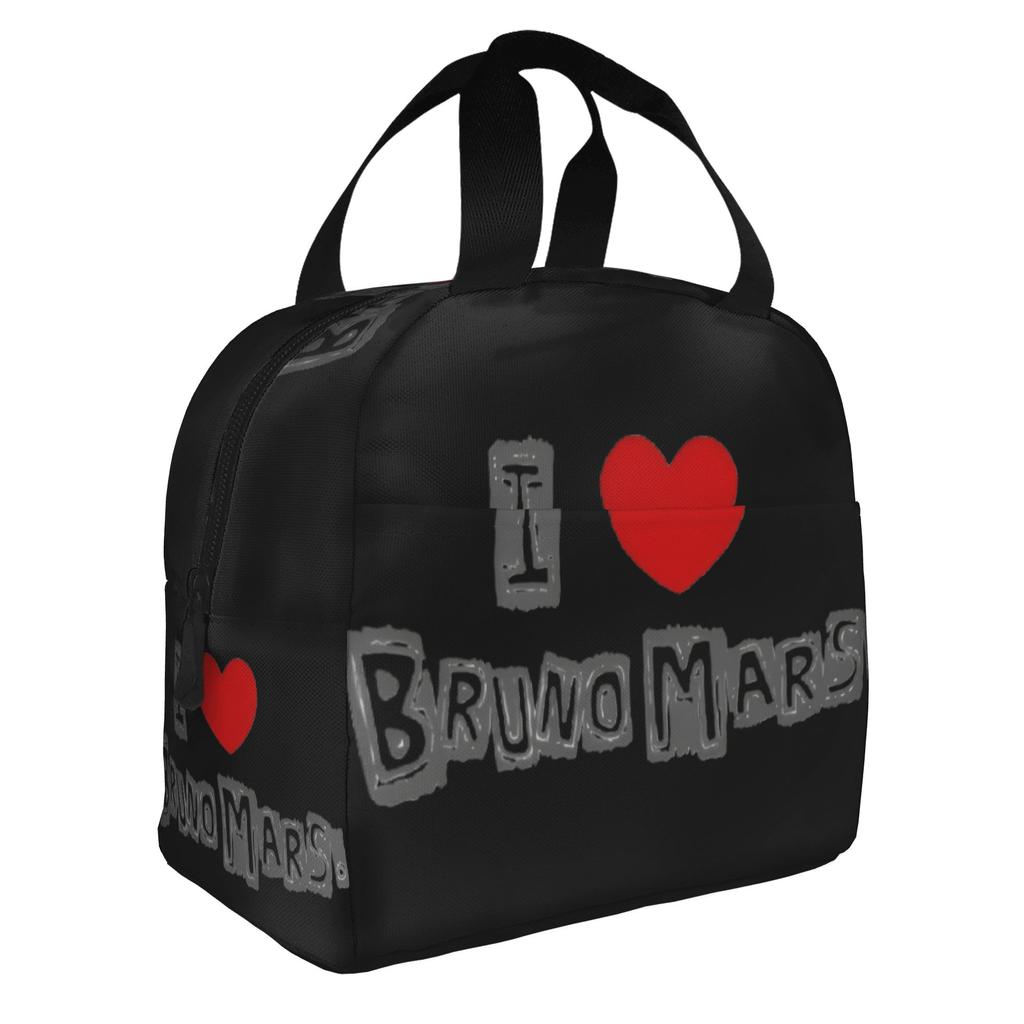 Custom Bruno Mars Pop Music Resuable Lunch Box for Women Multifunction Artist Thermal Cooler Food Insulated Lunch School Student