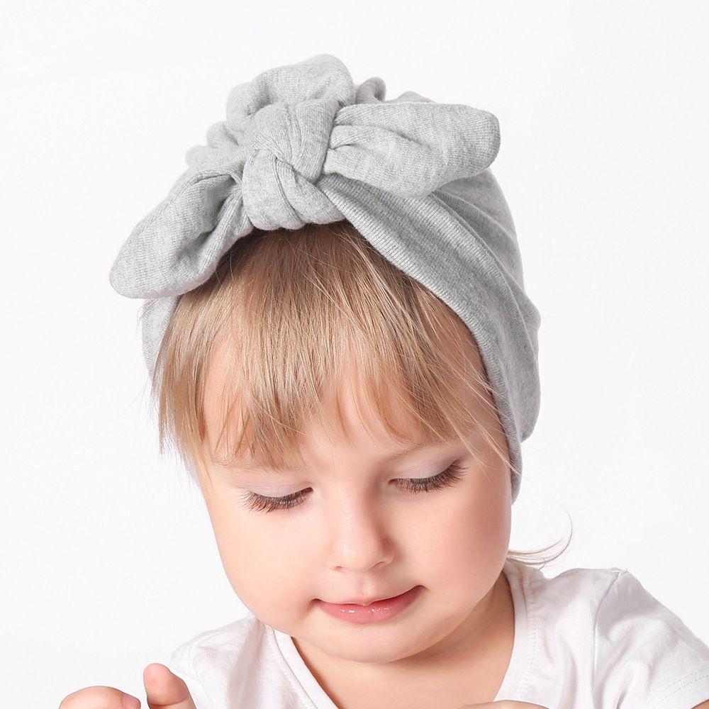 Bohemia Style Winter  Head Wrap Elastic Knotted Rabbit Ear Baby Hat Headwear Caps Cotton