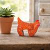 Ornamento de Cerca em Forma de Galinha, Resina com Textura de Pena 3D, Figura de Galinha Gordinha Fofa para Casa Jardim Fazenda Pátio Quintal