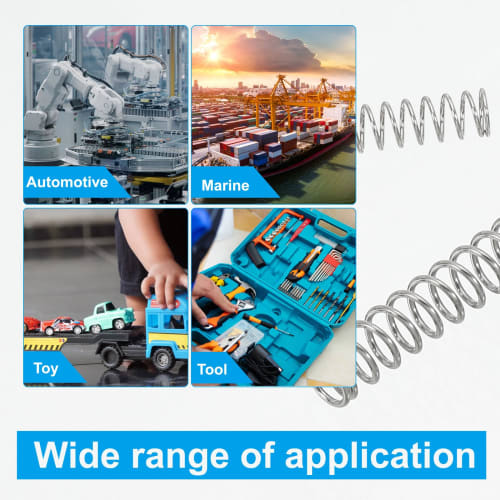PATIKIL Compression Springs, 0.3x2x5mm, 304 Stainless Steel, Mechanical Extension Springs for Tools, DIY Projects, and Repairs, 10 Pieces
