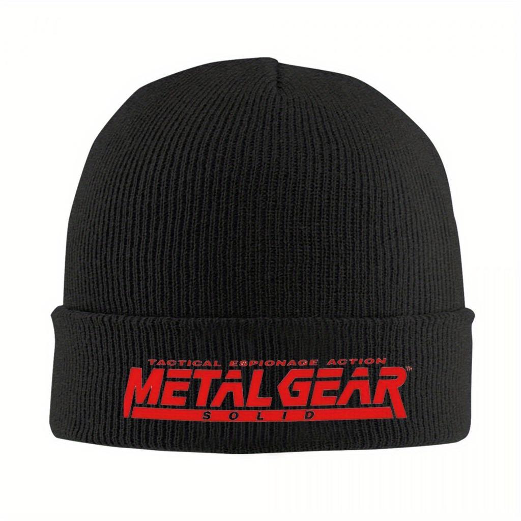Metal Gear Solid Game Logo Knit Hat Beanie Autumn Winter Hats Warm Hip-hop Snake MGS1 Caps for Men Women