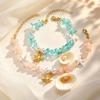 Natural Sea Shell Pendant Bracelet for Women Irregular Crushed Stones Starfish Handmade Bracelets Summer Beach Jewelry Gift