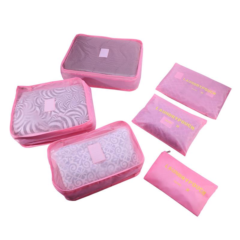 6 Stück Reise-Organizer Aufbewahrungsbeutel Tragbarer Reisekoffer-Organizer Reisetasche für Damen Gepäck-Organizer Kleider Schuhe Tasche