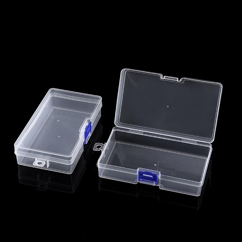 Transparent Keychain Plastic Empty Box Sample Box Components Fishing Gear Fish Hook Tool Storage Box Pp Jewelry Large Lock