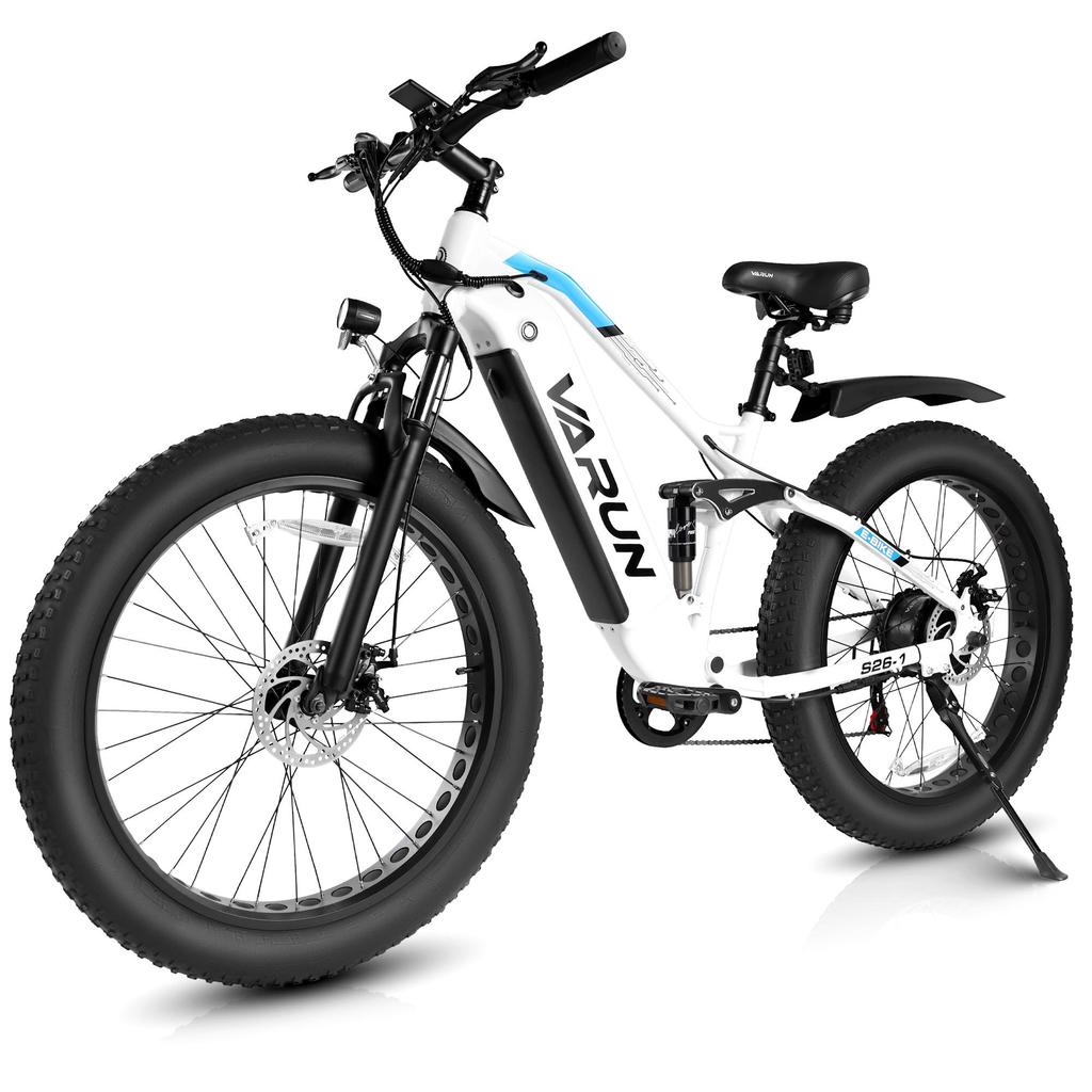 VARUN S26-1 26" X 4.0" Fat Tire Electric Mountain Bike with 48V 16AH Removable Battery