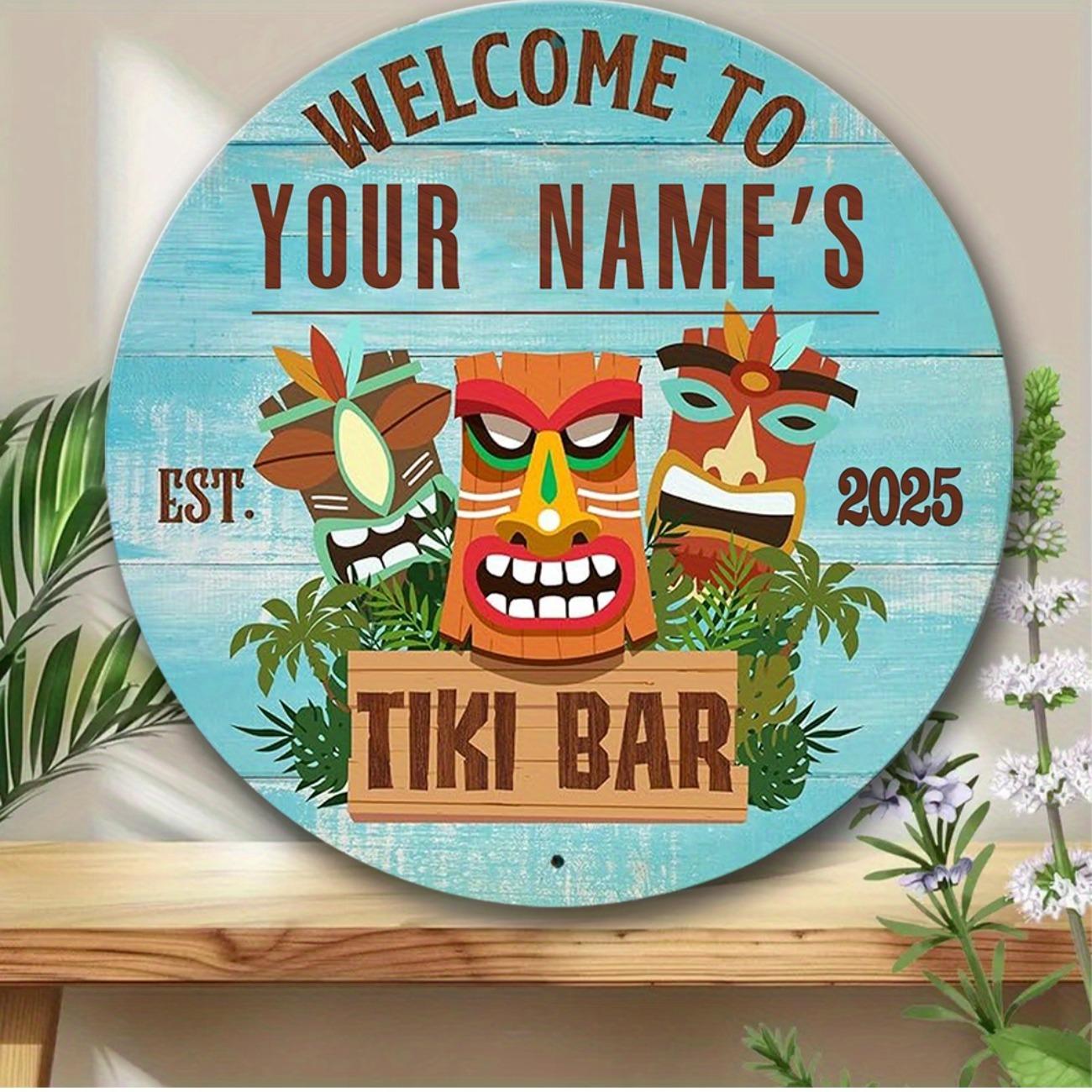 

Personalized Round Retro Tin Sign 20x20cm Vintage Metal Plaque Bar Man Cave Home Wall Decor білий