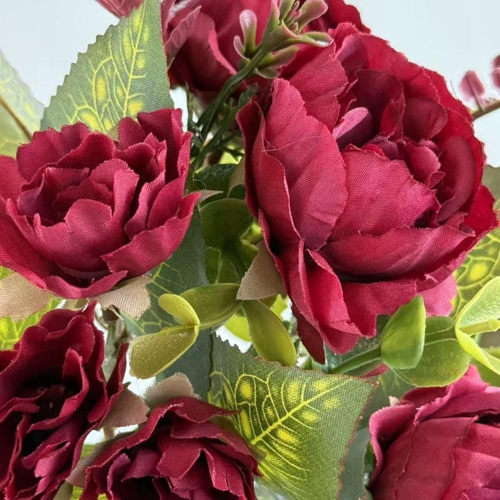 1 Bund Herbst Künstlicher Pfingstrosenstrauß für Hochzeit Wohnzimmer Heimdeko Schmuck