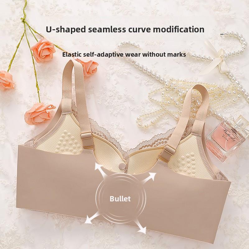 Plus Size Bra for Mature Women Front Closure Fixed Cup Medium Padded Wireless Shoulder Strap Full Coverage Comfortable Supportive Underwear