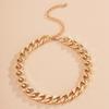 High Quality Cuban Choker Necklace Collares Punk Vintage Chunky Thick Link Aluminum Chain for Women New Year Jewelry Accessories