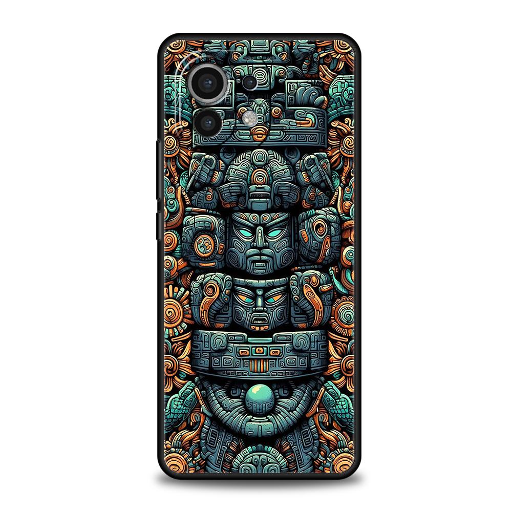 Phone Case Cover for Xiaomi Poco F7 F6 F5 F4 F3 X7 X6 X5 X4 X3 NFC M4 C51 C55 GT Pro 5G Soft TPU Fundas Vintage Totem Painting