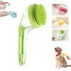 Spazzola da Bagno per Animali Domestici, Spazzola da Bagno 2 in 1 per Cani con Dispenser Integrato per Shampoo, Spazzola per Lavaggio Animali Domestici per Bagno Cane, Spazzola Massaggiante perToelettatura Cani a Pelo Lungo Corto