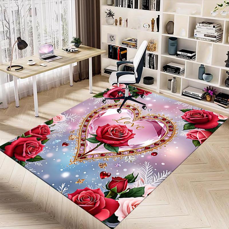 1 Stück Herz Liebe Extra Groß Rutschfester Teppich, Büro, Familie, Schlafzimmer Großer Teppich Innen Teppiche, Lebendige Farben