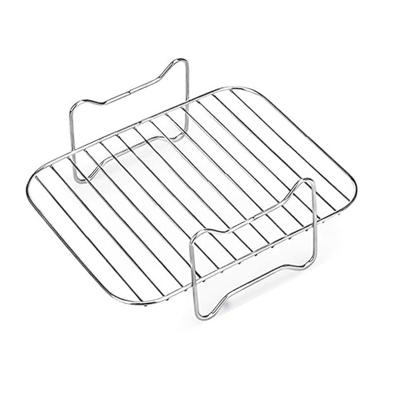 

Решетка для выпечки для аэрофритюрницы Держатель из нержавеющей стали для аэрофритюрницы Решетка для барбекю Решетка для аэрофритюрницы Совместима с аэрофритюрницей Ninja с двойными ящиками