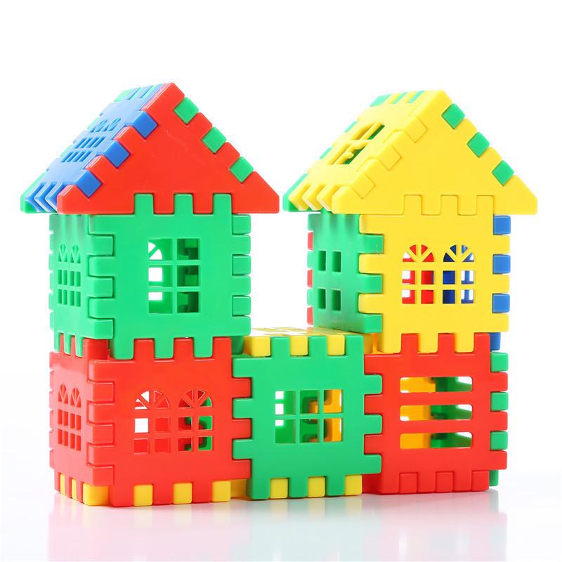 Big Chunky House Building Blocks Toy For 3-6 Year Old Girls And Boys 50-100 Pieces