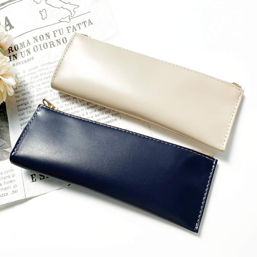 Genuine Leather Pencil Case for Pens and Simple Design for Suitable for Men and Slim, Compact, Pencils. High-quality, Stationery. Women.