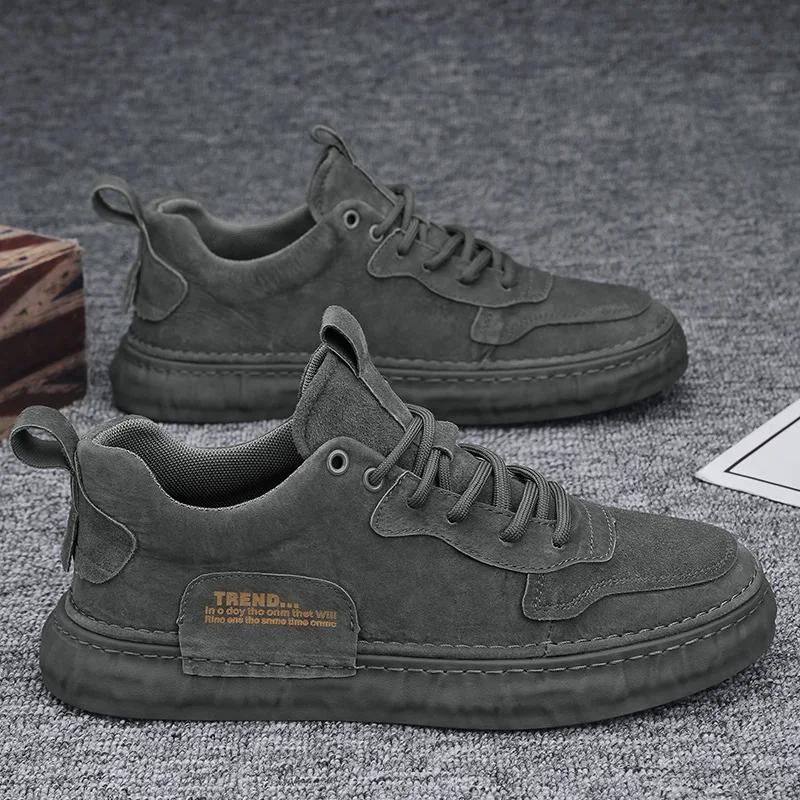 

Retro Men s Casual Shoes Leather Men s Board Shoes Winter Warm Male Flats Fashion Men Loafers Man Sneakers Chaussure Hommes 39