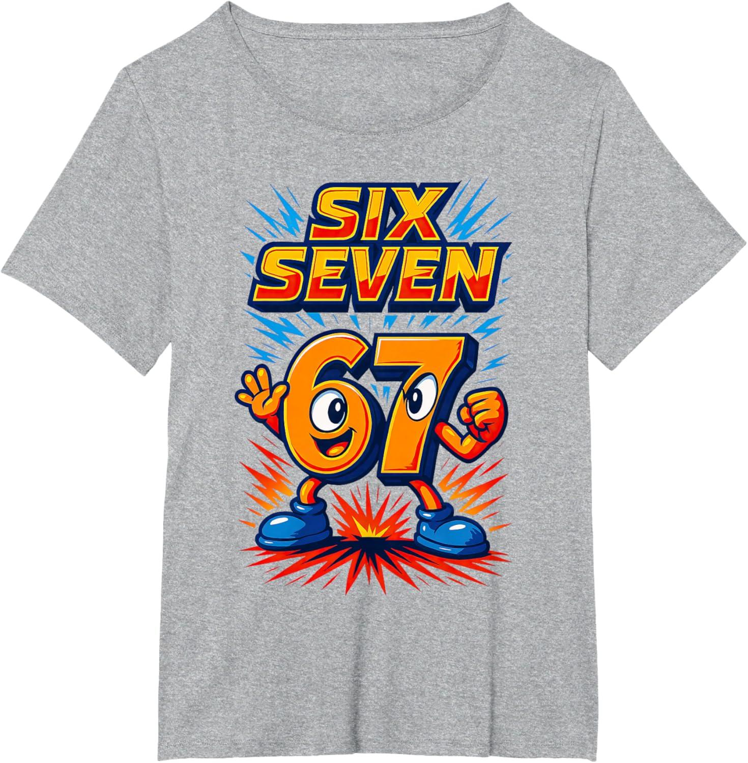 

67 Print Kids T-shirt Summer Fashion Short Sleeves Harajuku Streetwear Outdoor Casual Boys Clothing T-shirt Girl Tees Top 160