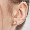 [CRANNE] 14K PLATED Clover Motif Post Earrings C24EB328