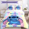 3pcs Custom Name Stitch Bedding Set Duvet Cover Closure Includes 1 Duvet Cover & 2 Pillowcases, Soft and Comfortable for All Seasons.