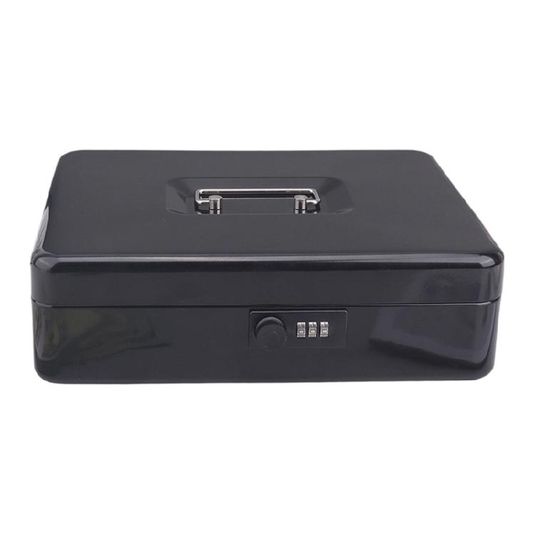 

Intelligent Combination Lock Metal Storage Safe Space Efficient Design Cash Container for Valuables Confidential Files чорний