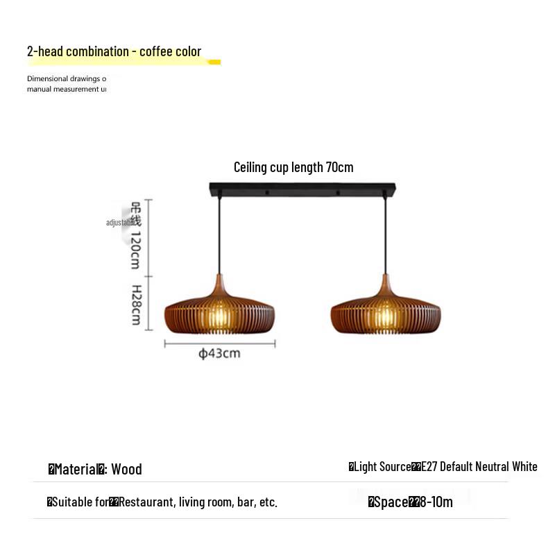 

Walnut Wood Rechargeable LED Pendant Lamp