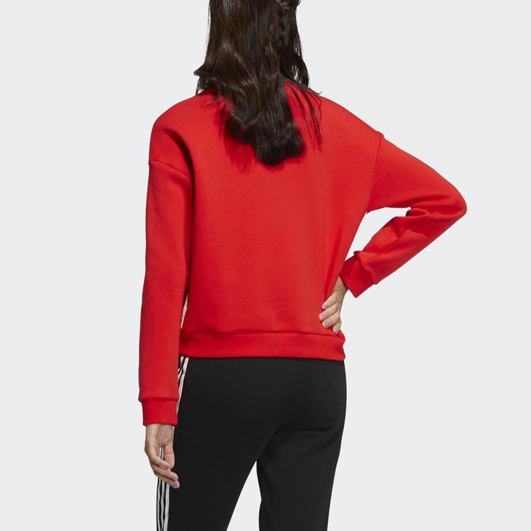 Adidas Neo Sesame Street Co-Branded Cartoon Print Crew Neck Sweatshirt Women Tops Red HD7277
