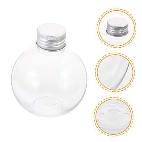 Holibanna 10pcs Clear Spherical Bottles, Light Bulb Drink Bottles, Light Bulb Candy Containers, Yogurt Containers, Plastic Smoothie Bottles, Clear Fak