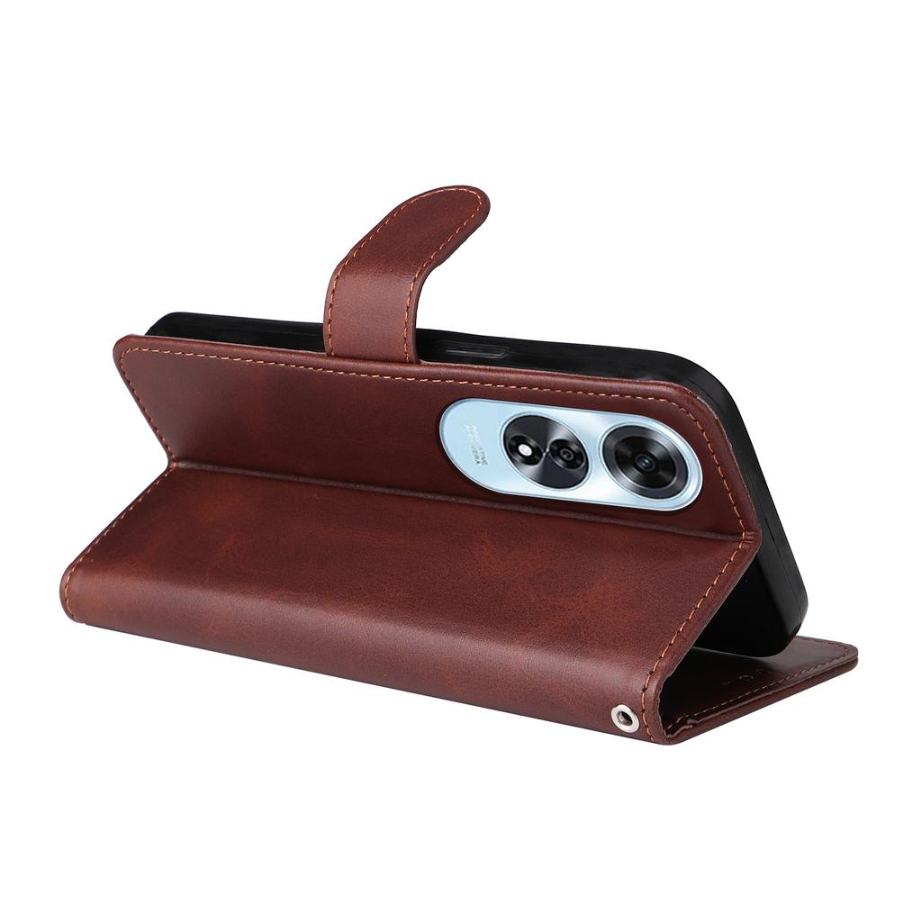 Pentru Oppo A60 4G Husă de Piele Textură Vițel Portofel Cataramă Magnetică Husă Telefon Mobil