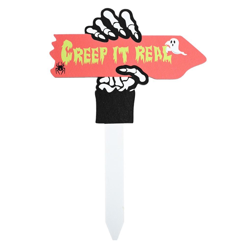 Lightweight Garden Wooden Signs Creative Garden Lawn Stakes Halloween Yard Sign  Outdoor Decor