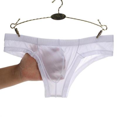 Junye Herren-Slip aus Eisseide, transparent, mit niedriger Taille und atmungsaktivem U-konvexem Design