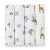 Aden + anais muslin bomullssvø sett med 4 jungle jam swaddle 4 pack-2026