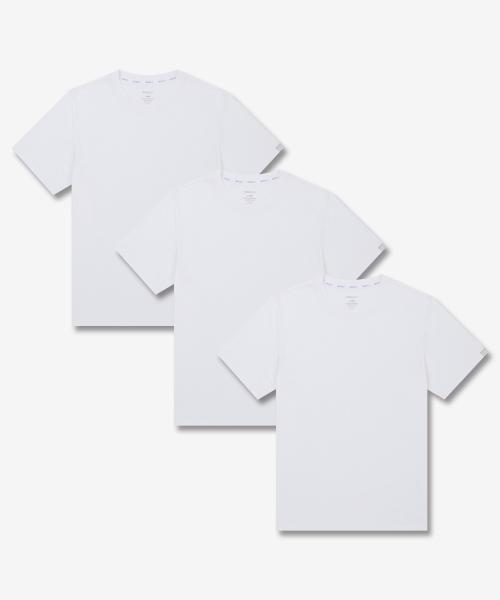 [Forever 21] 3-Pack Unisex Cotton 30s Regular Fit Short Sleeve T-shirt White FEMYKAP11/00 [Shipped from Korea] 100% Authentic