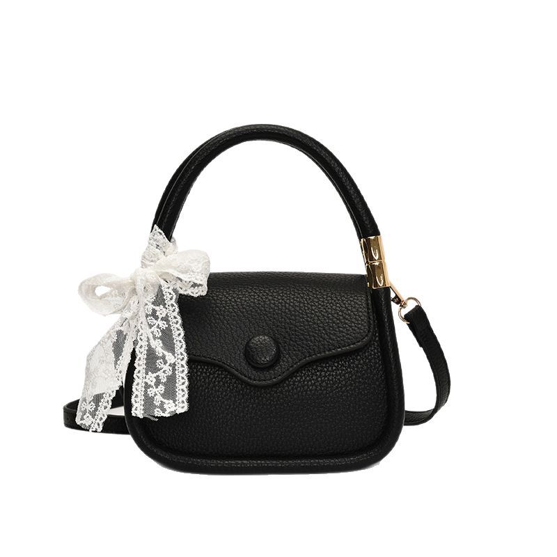 Lychee Pattern Portable Small Square Bag Women'S Versatile Shoulder Bag Casual Light Luxury Messenger Bag