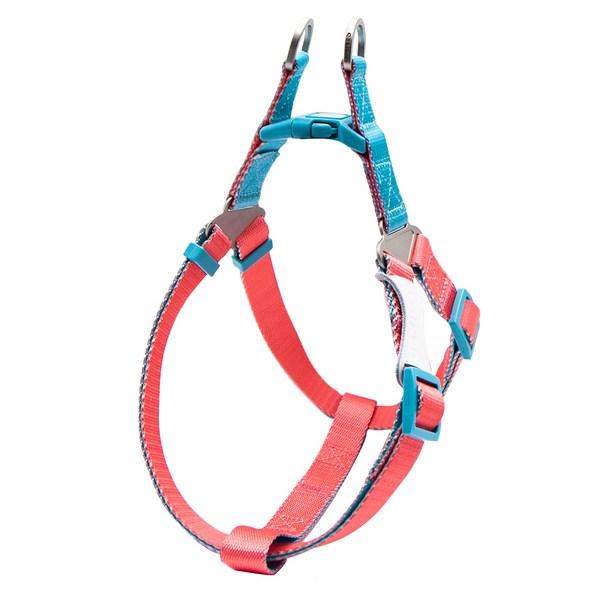 All2Pet Dog Multicolor Strap Harness, Coral+Blue M