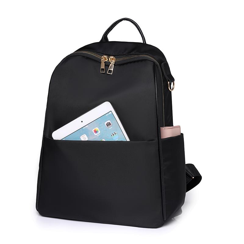 Женский однотонный рюкзак для путешествий с цепочками — фото 11