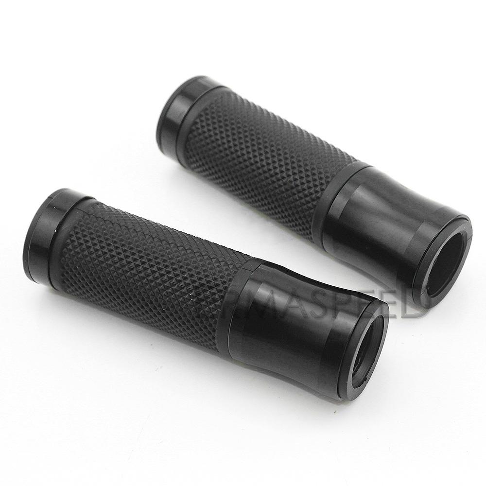 1 Pair 7/8" 22mm Universal Motorcycle Handle Grips CNC Aluminum&Rubber Handlebar Grip Moto Throttle Grip Racing Motocross