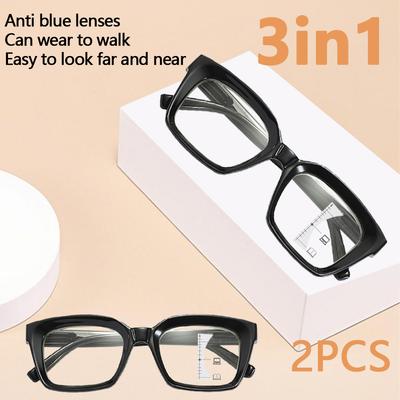 1/2pcs VOPHA Progressive 3 In 1 Multifocal Reading Glasses for Women Men +1.0 To +3.0 High Definition Presbyopic Classic Fashion
